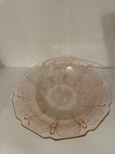 Jeanette Cherry Blossom Pink 7 3/4" Flat Soup Bowl
