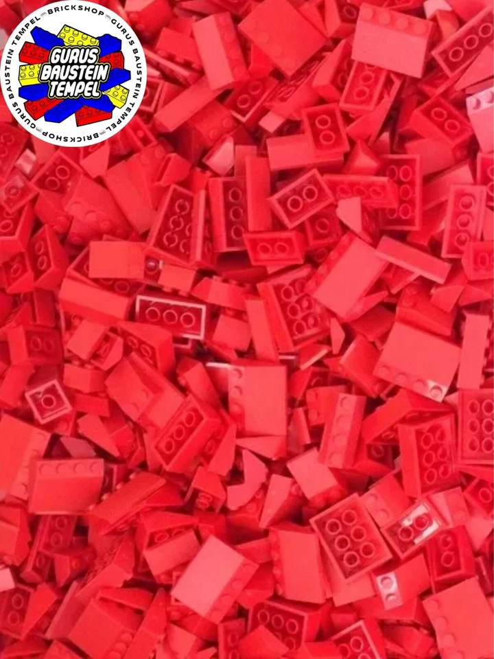 LEGO 100 rote Dachsteine Dachziegel red Slope Roof Brick Creator City Haus House - Bild 2 von 3