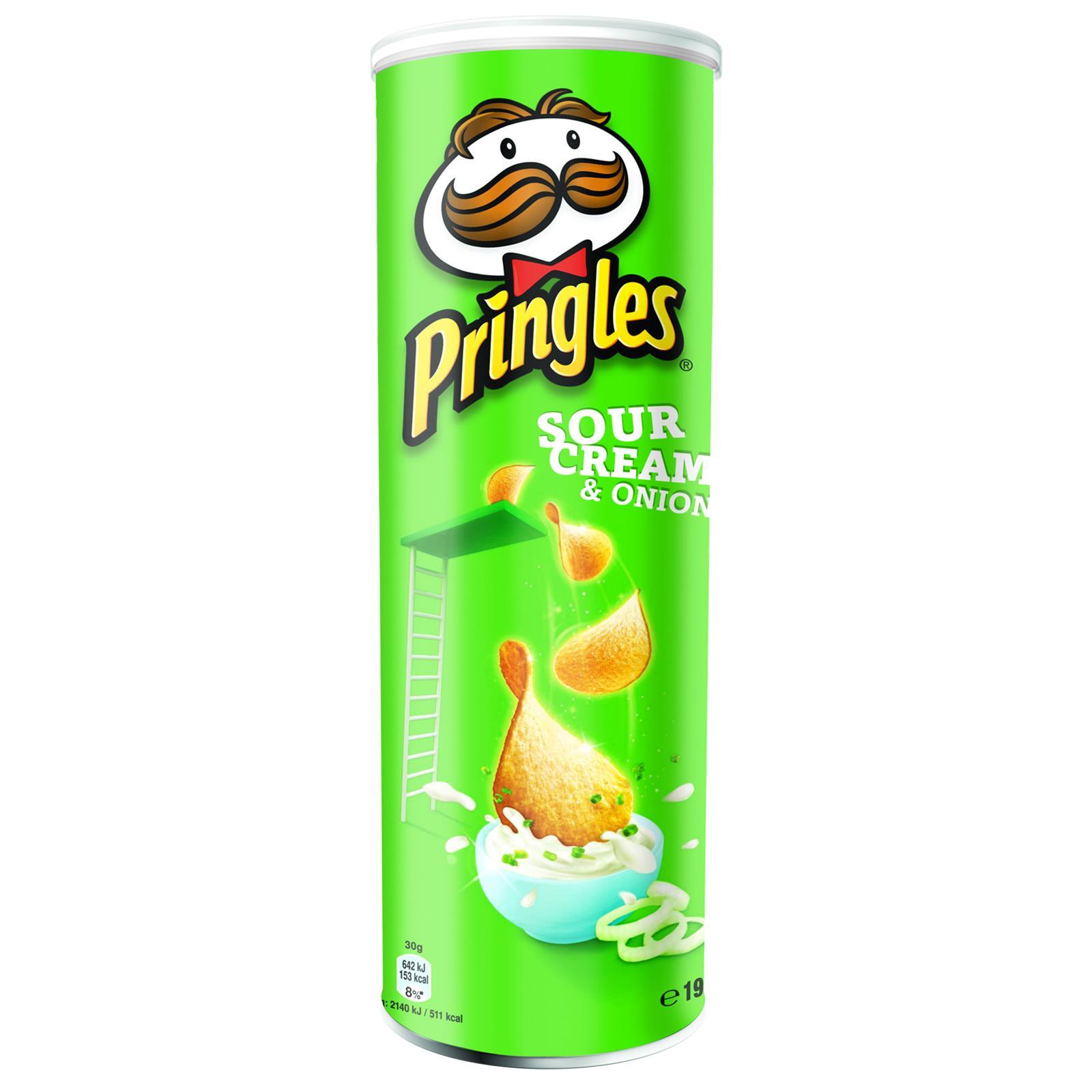 Tubo Patatine Pringles Sour Cream & Onion Verdi 175 gr