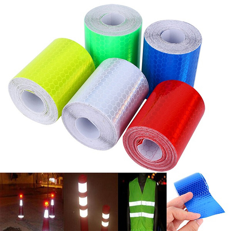 1m*5cm Car Reflective Self-adhesive Safety Warning Tape Roll Film Sticker*D#