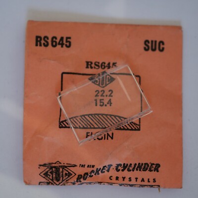 Uhrenglas SUC RS 645 - ELGIN - 22,2x15,4 [NOS] (Watch crystal)