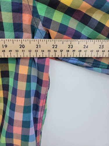 Bristol and Bull Shirt Mens Large Colorful Plaid Long Sleeve Button Up Preppy - Picture 10 of 11