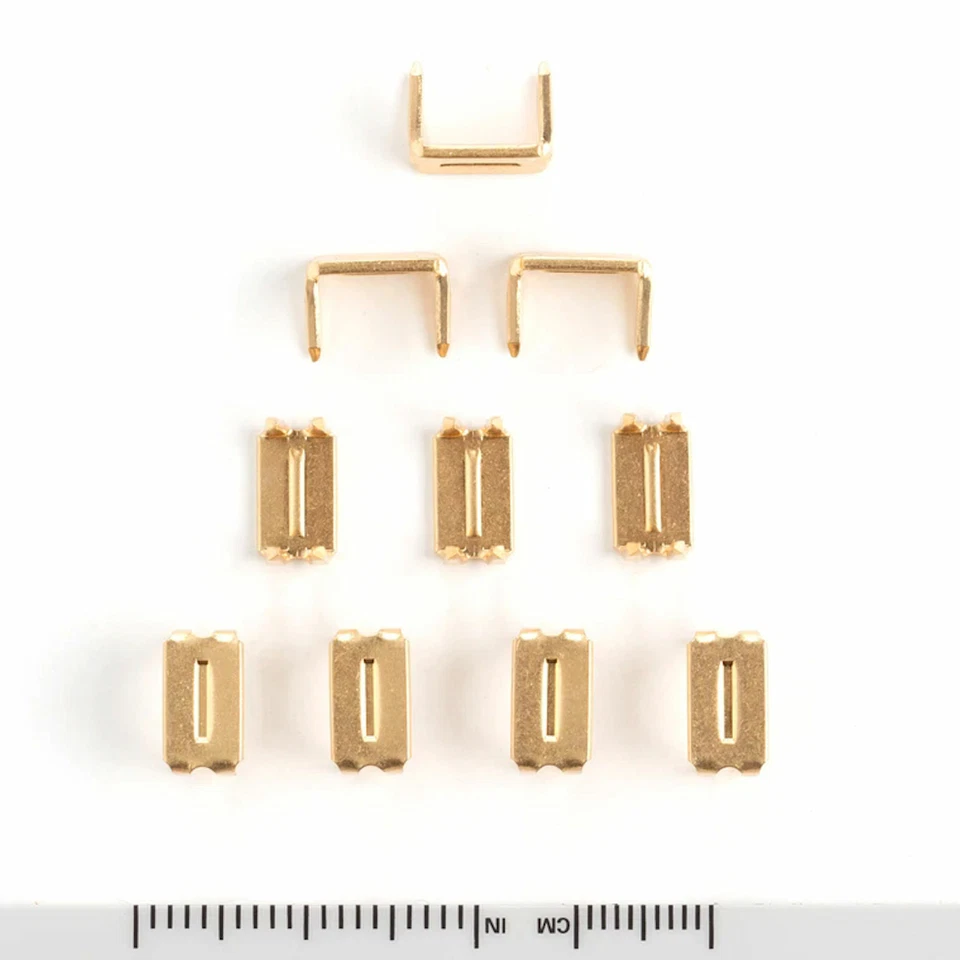 Brass Zipper Bottom Stops 10 Pack 58102-040 Tandy Leather #10  - Image 2 of 2