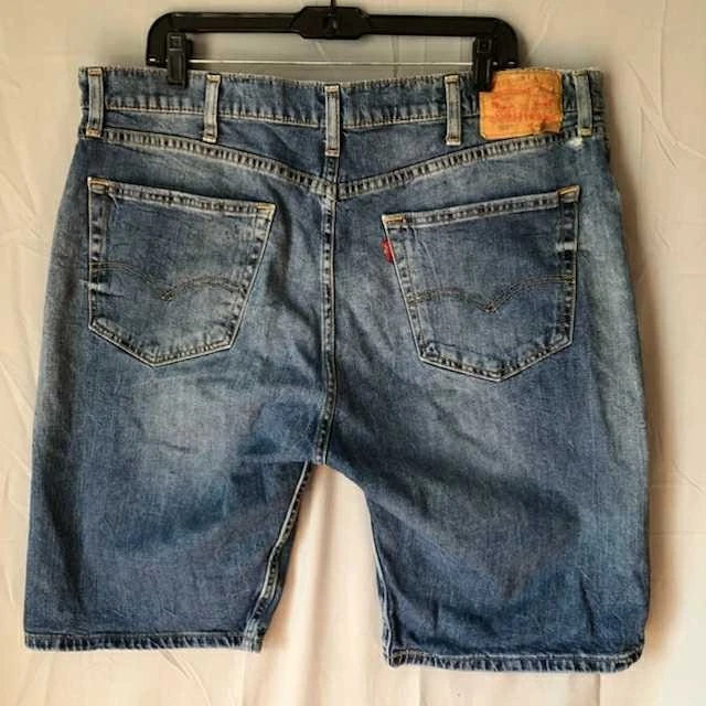 Pantalones cortos de jean Levis 505 azules para hombre talla 40 lavado oscuro vintage Foto 4 de 4