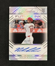 2024 Panini Flawless #FI-NS Nolan Schanuel Future Ink Rookie Auto /25 LA Angels