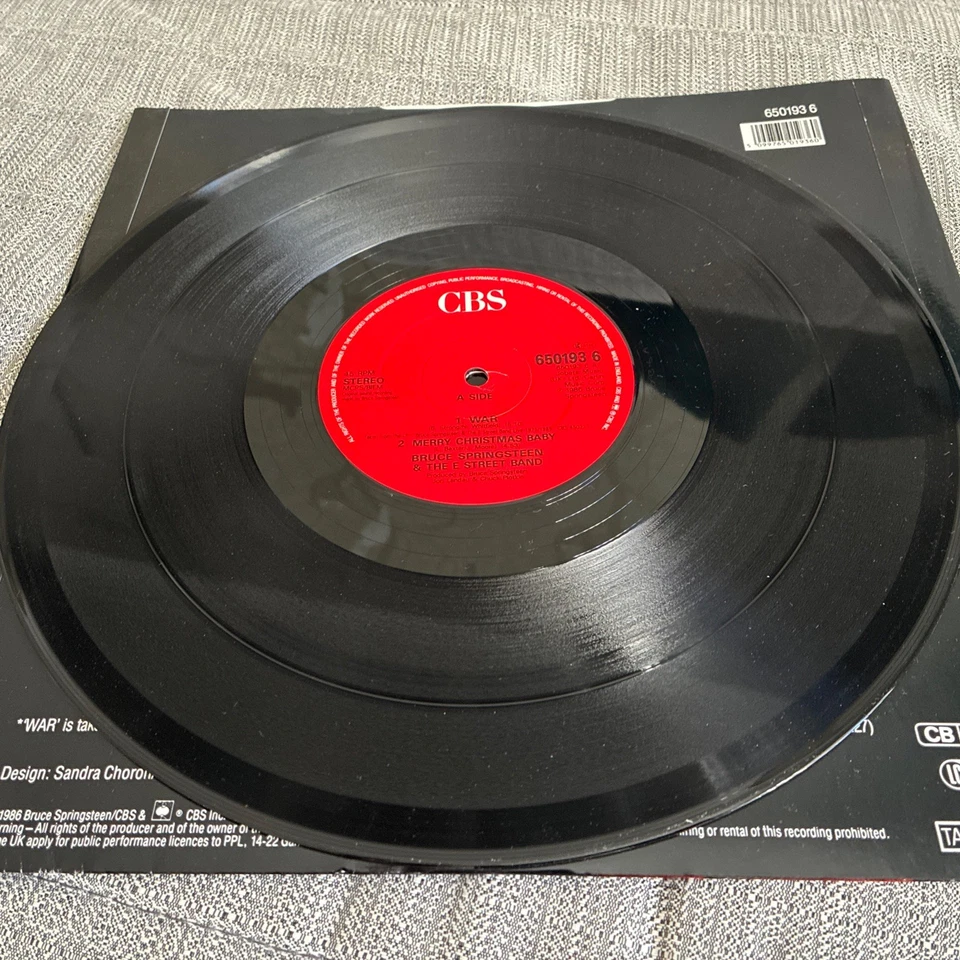 BRUCE SPRINGSTEEN WAR 12'' VINYL SINGLE - Used - Image 3 of 3