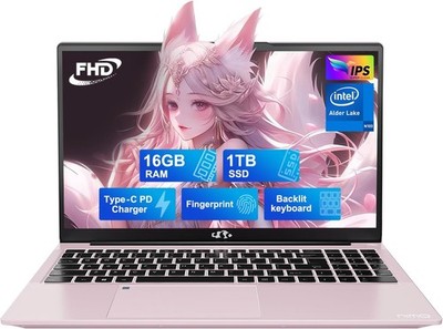 15.6'' IPS FHD-Laptop 16GB RAM 1TB SSD Intel 12 Gen 4 Core N100 Backlit Keyboard