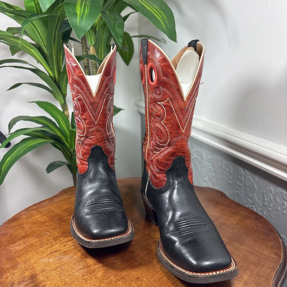 ARIAT Crossfire Womens Western Leather Square Toe Cowboy Boots 7.5 - Image 2 of 4