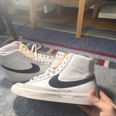 Nike Blazer Mid White High Top Leather Upper Size 10 Sneakers