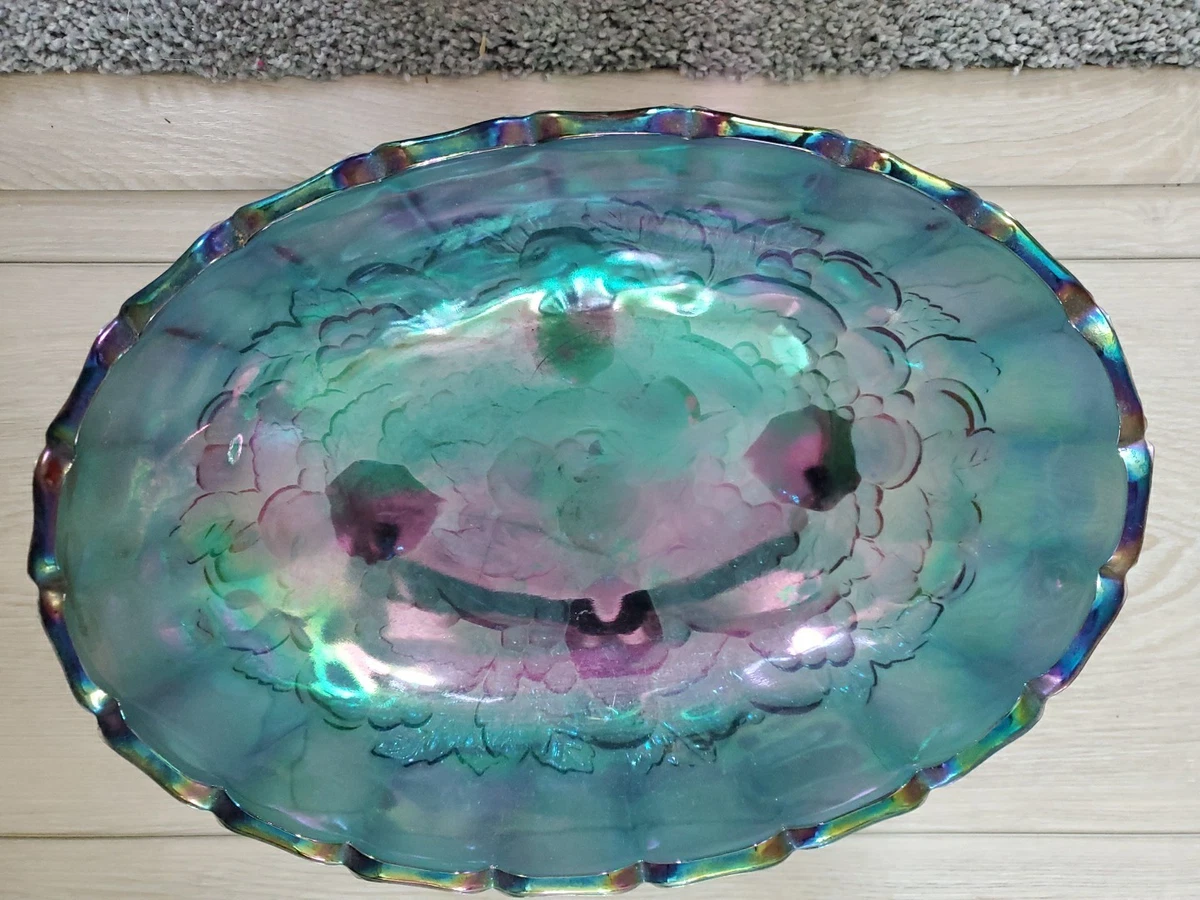 Carnival Glass Fruit Bowl In Vintage Northwood Carnival Glass for