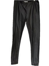 Adore Black Faux Leather Straight Leg Pants, Size Small