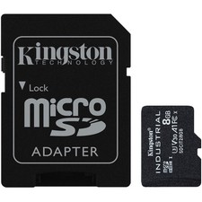 Kingston Technology Industrial 8GB microSDHC UHS-I Class 10 Memory Card with SD