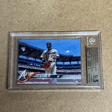 Ronald Acuna Jr RC 2018 Topps Update S SP Variation Rookie Card #US250 BGS 9.5. rookie card picture
