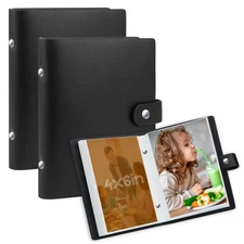 2 Pack Small Photo Albums 4x6 Pictures, Leather Cover Albums, 4x6 Photo Book ...