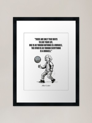 Albert Einstein Zitat Poster. Rahmen gerahmt Wandbild Poster Leinwanddruck Bild