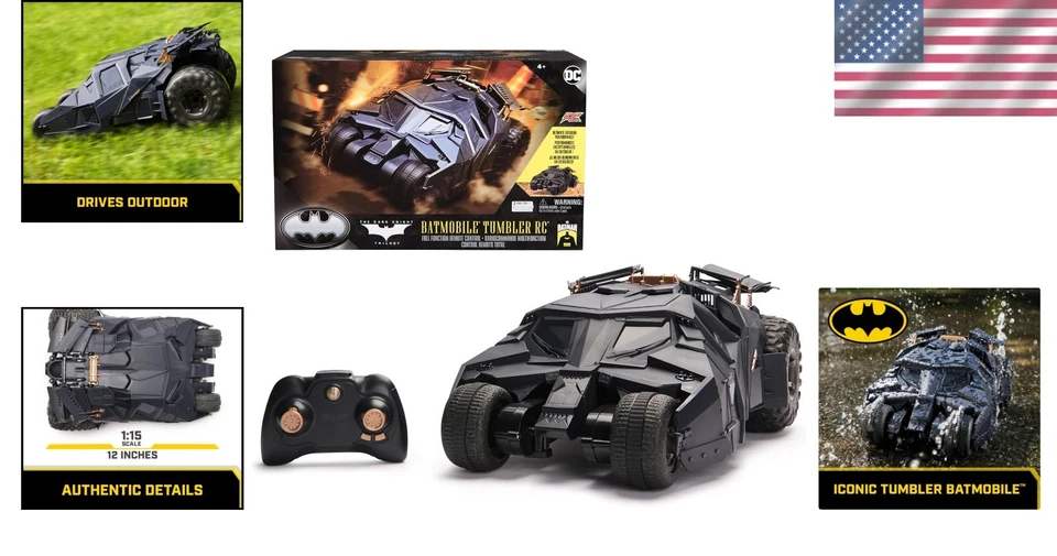 Batman 85th Anniversary Batmobile Tumbler RC 1:15 Scale - Image 2 of 4