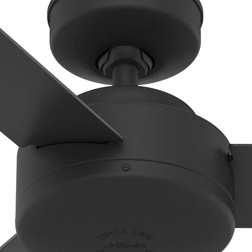 Hunter 44 Inch Indoor Ceiling Fan No Light - Black Modern Ceiling Fan without Li - Picture 12 of 12