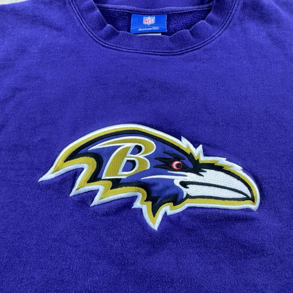 Sudadera vintage de los Baltimore Ravens para hombre XL púrpura suéter del equipo de fútbol americano de la NFL Foto 4 de 4