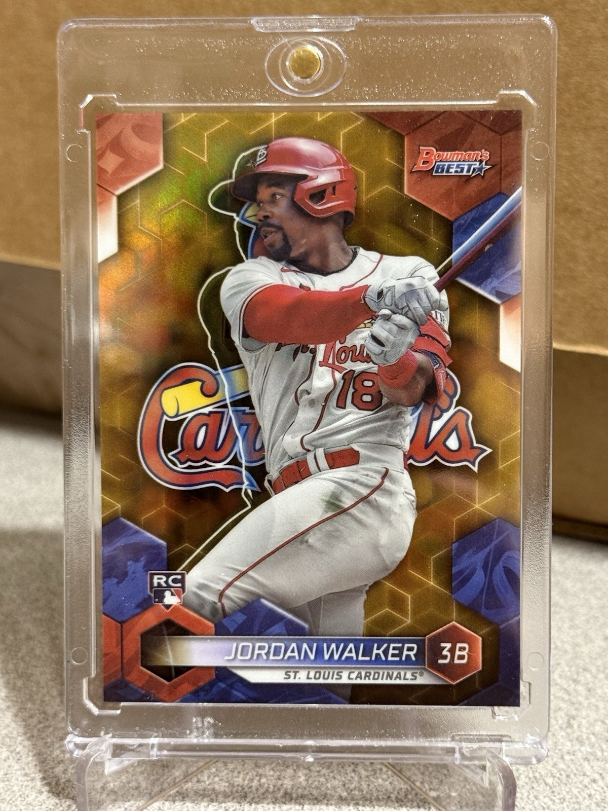 Jordan Walker 2023 Bowman's Best Gold Refractor RC 50/50 🔥🔥