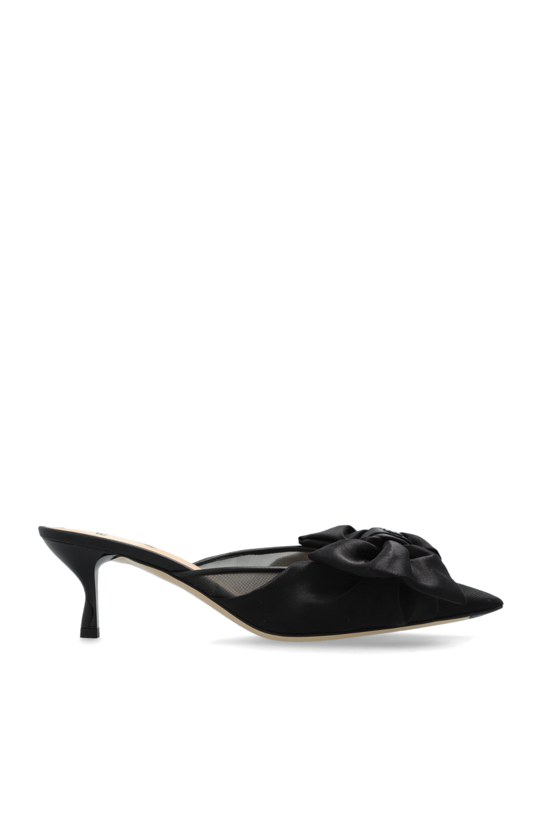 FENDI Colibri $1150 Black Satin Mules New & Authentic