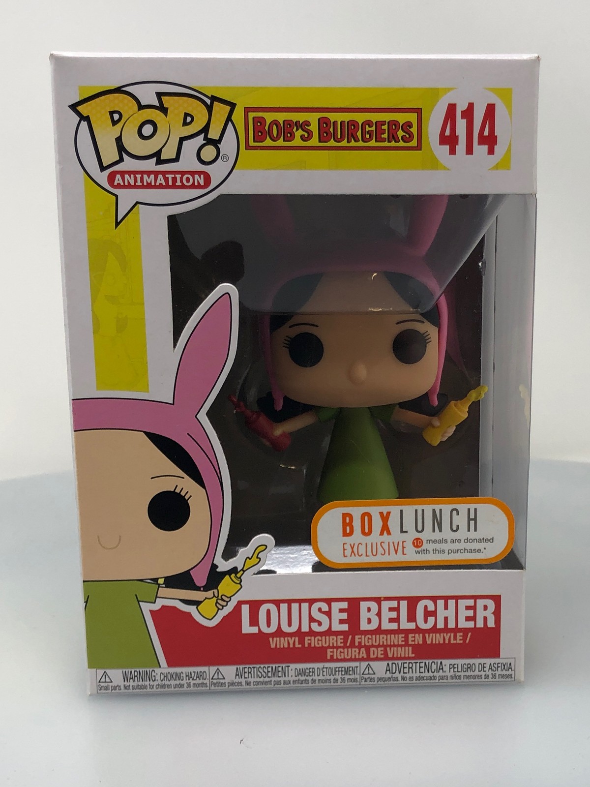 Louise Belcher With Ketchup And Mustard #414 Damaged Box See Pics