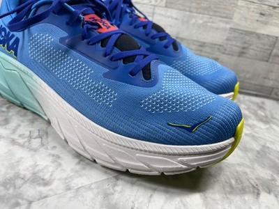 Hoka Blue Mesh Running Shoes with White Midsole in excellent condition Size 13D Hoka One One Sneakers Men 13D Arahi 7 Running Shoes Blue  main image 2