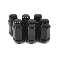 6x Excalibur 1964LHD-BK Lug Nuts 14x2.00 Bulge Acorn 3/4" Hex Black Closed End L