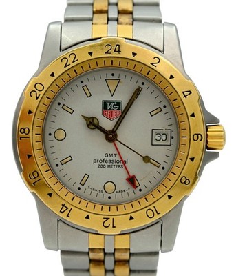Tag Heuer 40mm Men's Professional 1500 Series Two Tone GMT Watch