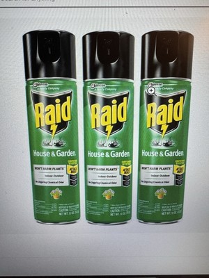 3 Raid House & Garden Defense System Won't Harm Plants Indoor-Outdoor Use