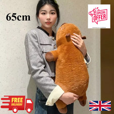 Kawaii Capybara Long Plush Pillow Soft Toy Large Cute Stuffed Animal Cushion Gif