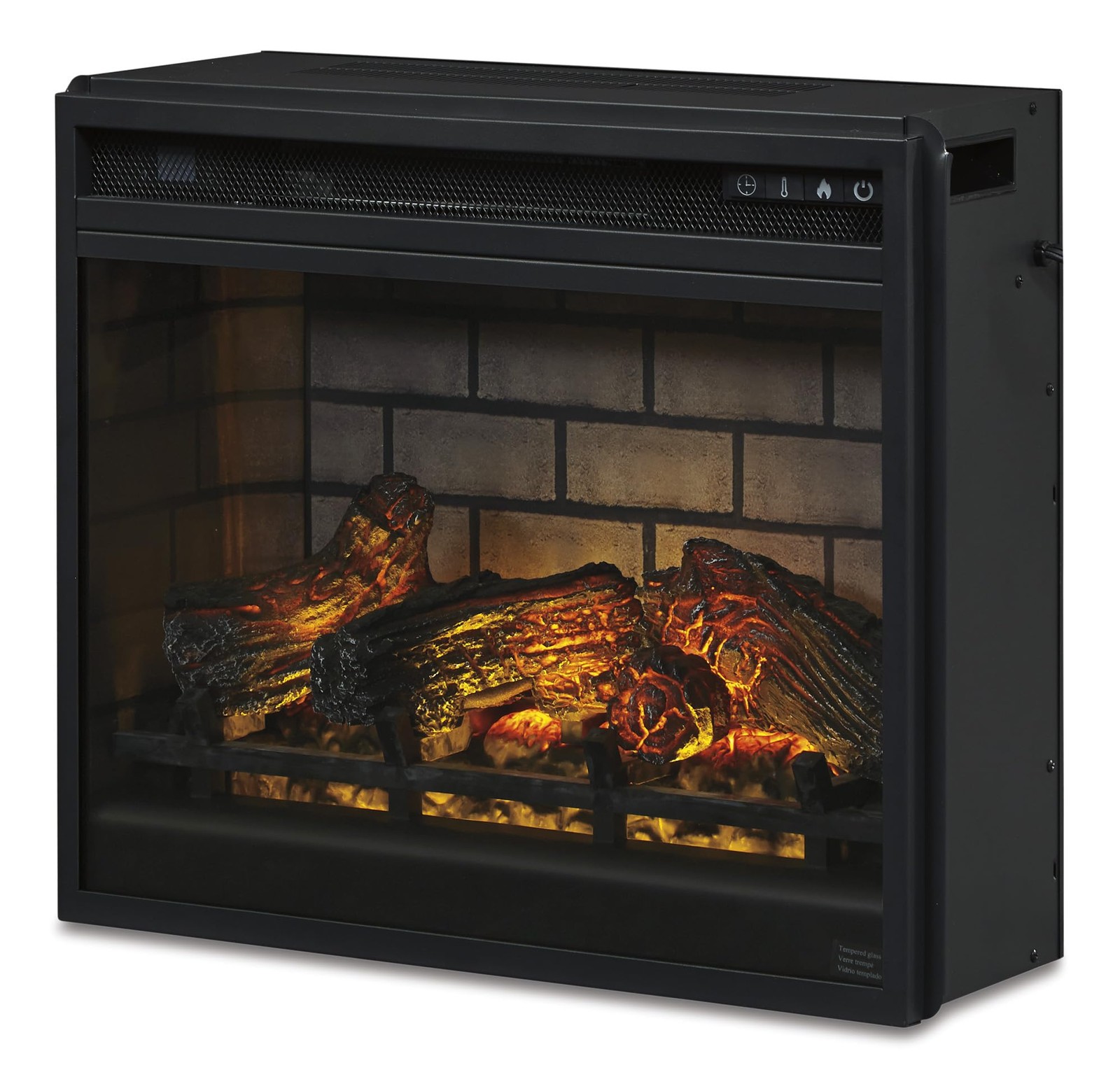 Signature Design by Ashley Electric Infrared LED Fireplace Insert in Black