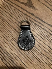 Handmade Masonic, Leather Keychain