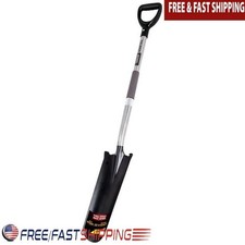 Heavy Duty D-Handle Steel Drain Spade 16in Blade Landscaping & Excavation New