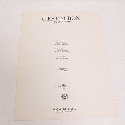 Henri Betti C'est Si Bon Piano Voice Sheet Music 1950 Arpege Editions