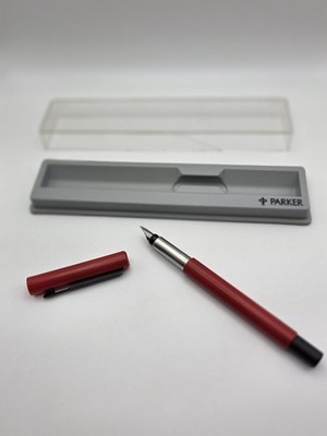 Vintage Parker Vector Sport Tintenroller - rot mit mattschwarzem Rand - verpackt