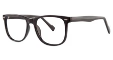 MODERN OPTICAL SURREAL UNISEX PLASTIC EYEGLASSES 53-17-145 BLACK W/ SOFT CASE
