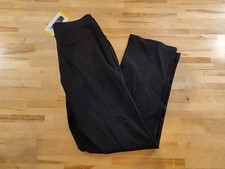 MATTY M Pull on Straight Leg Dress Pants Stretch Black Size Small 30" Inseam