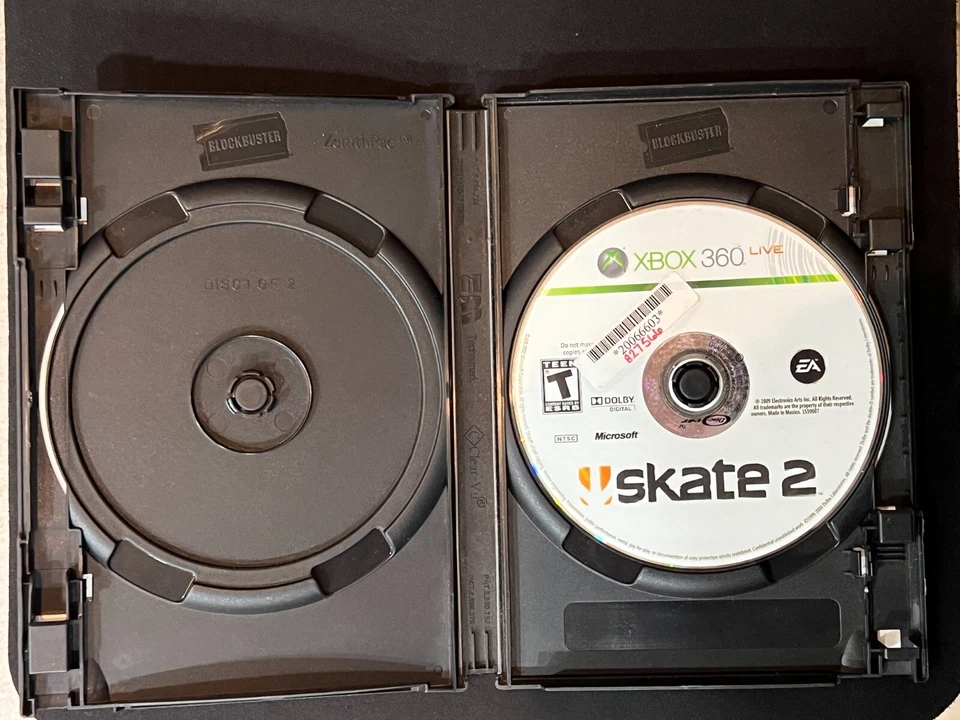 EA Skate 2 - XBOX 360 (2009) - RARO en estuche de alquiler de video Blockbuster - PROBADO Foto 4 de 4