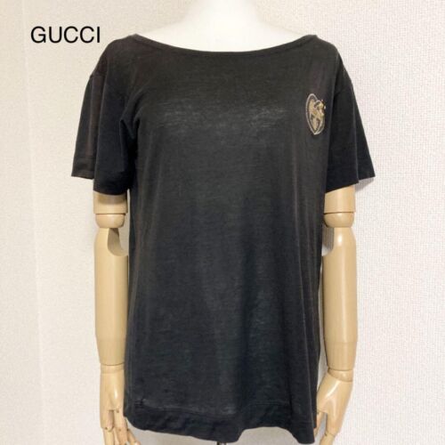 GUCCI Tops T-Shirt Women's Size S Black GG emblem - image 1