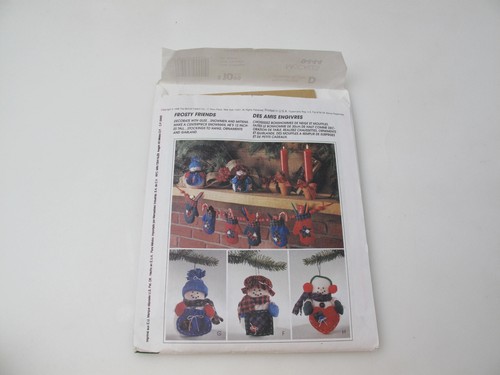 MCCALLS ARTIGIANATO 9444 FROSTY FRIENDS PUPAZZI DI NEVE MODELLO DA CUCIRE VINTAGE - Foto 8 di 8