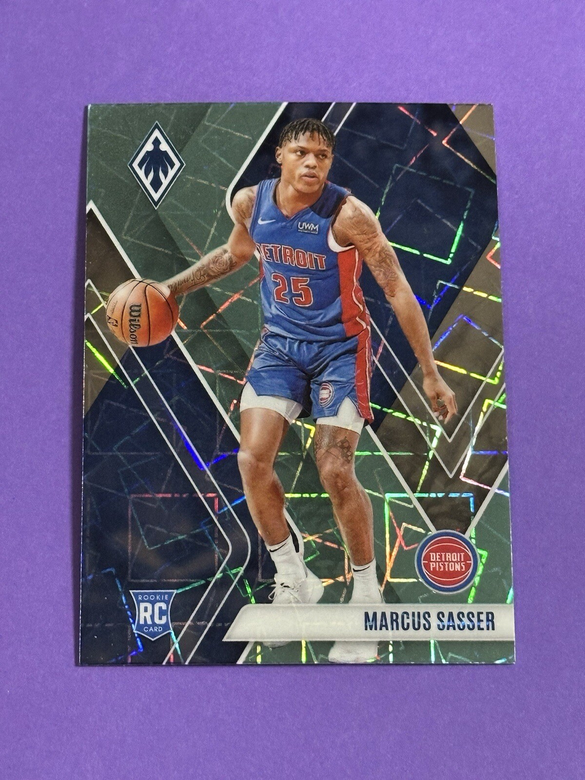 2023-24 Panini Phoenix Marcus Sasser Teal Laser #263 Detroit Pistons RC (Y)