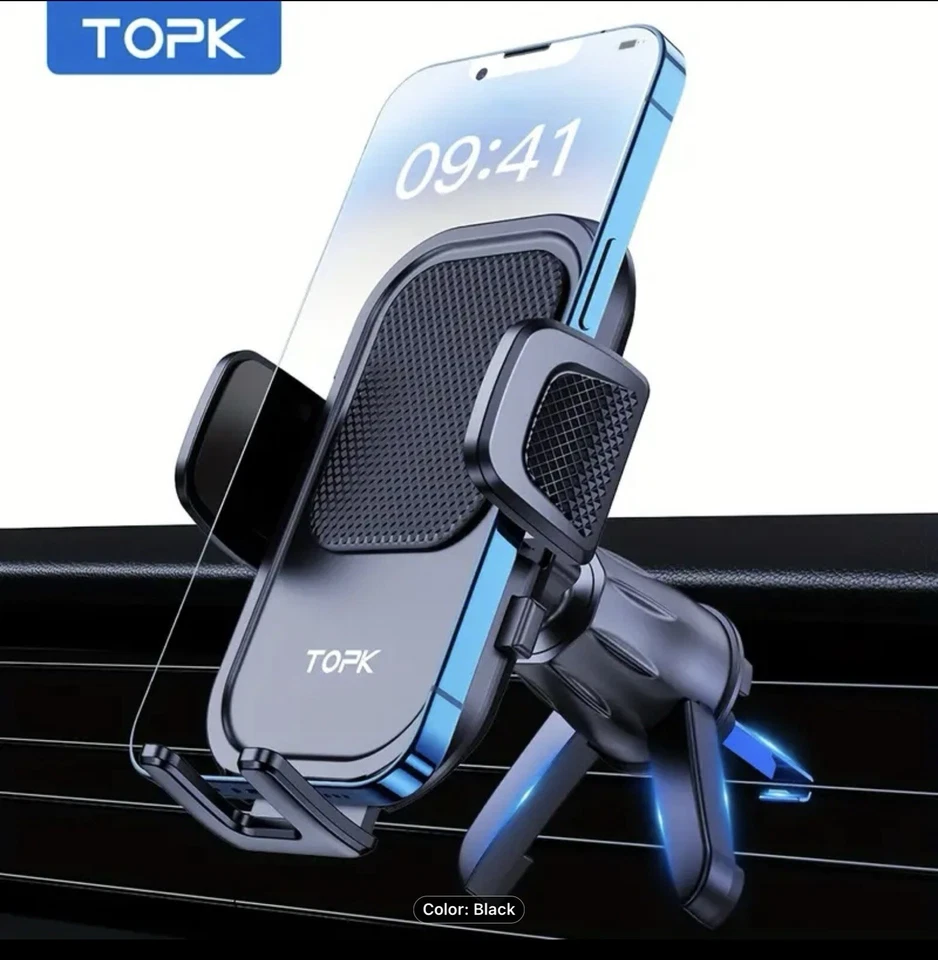 360 Mount Holder Car Mobile Cell Phone - Black - Image 4 of 4