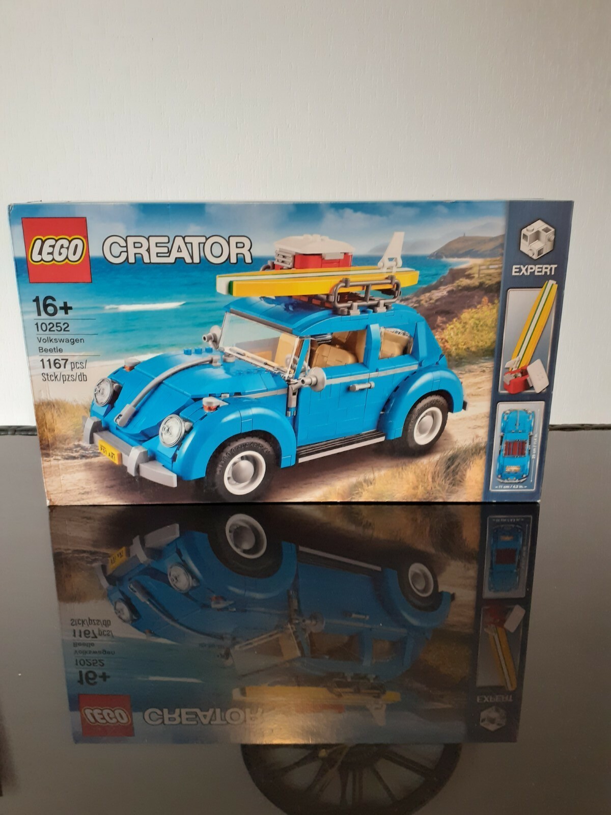 Lego 10252 VW Beetle Coccinelle bleue voiture miniature vintage pour déco de salon