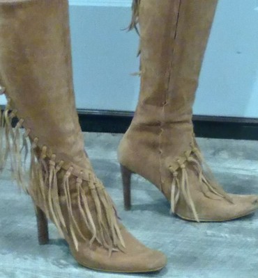 fringe stiletto boots
