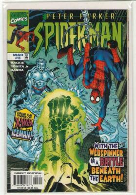 Peter Parker Spiderman Volume 2 #3 John Romita Jr. Iceman 9.0