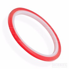 Double Sided Super Sticky Clear Tape Red Strong 5m Craft DIY Roll 3 6 12 25mm