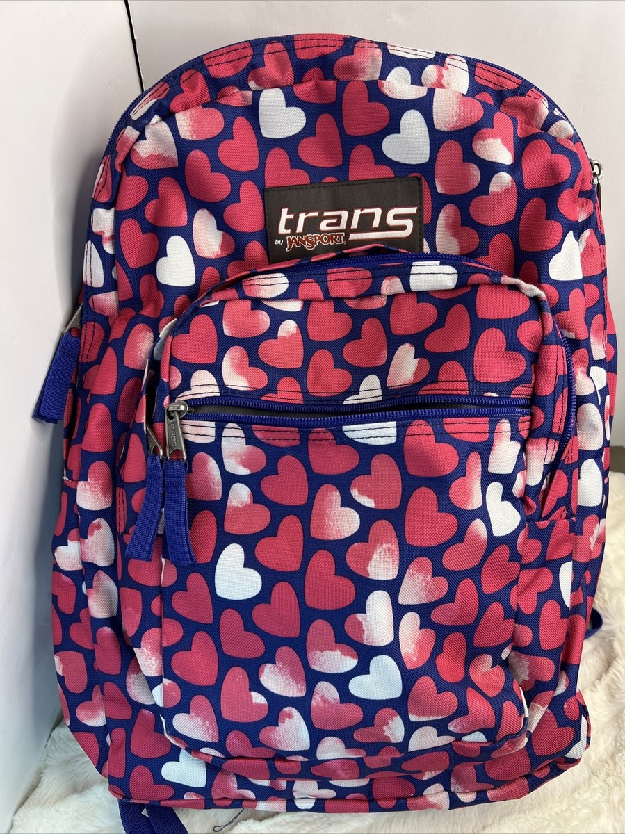 jansport blue heart backpack MAIN CAMPUS DUSK and convenient elastic straps for grab JanSport, Big Student Backpack, 15-inch,
