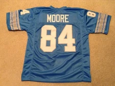 UNSIGNED CUSTOM Sewn Stitched Herman Moore Blue Jersey - M, L, XL, 2XL