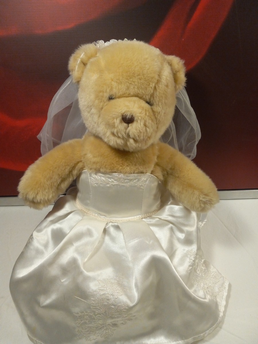 Build A Bear Workshop Plush Bride Bear With Wedding Dress