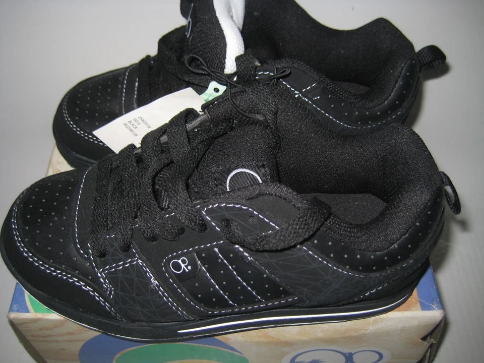 NIB Ocean Pacific OP Jackson Athletic Shoes Boys Sz 1 Black School New Sneakers - Image 3 of 4